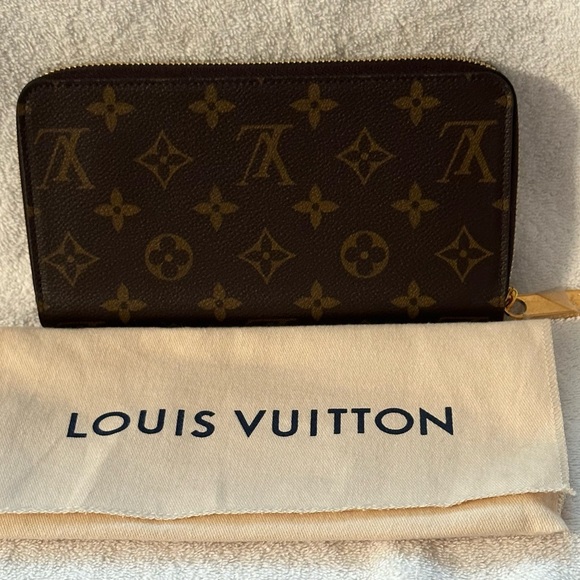Louis Vuitton Dark Brown Monogram Zip Wallet - Picture 1 of 11